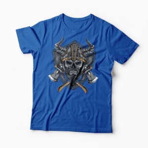 Tricou Craniu Valhalla  - Bărbați-Albastru Regal